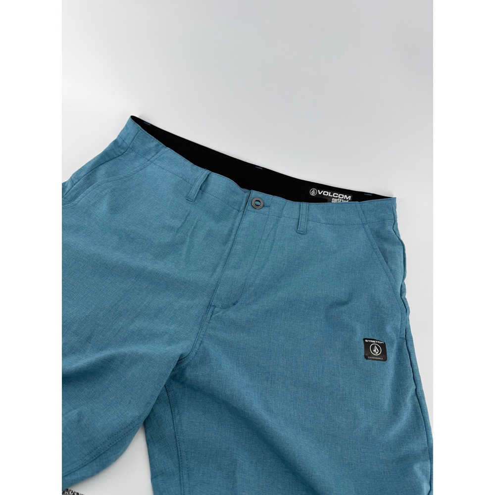 Volcom Surf & Turf Hybrid Shorts Mens 36 Blue Teal 4-Way Stretch Boardshorts
